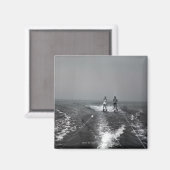 Aimant Deux personnes ski nautique (Recto/Verso)