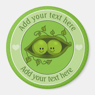 Aimant Deux Pois Dans Un Pois Personnalisé