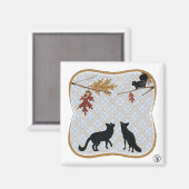 Aimant Deux Renards Fectching (Recto/Verso)