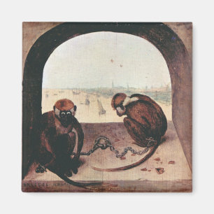 Aimant Deux singes par Pieter Bruegel