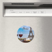 Aimant Deux verres de vin en café à Paris (In Situ (Lave-vaisselle))