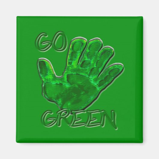 Aimant devenez écolo pour la Terre (Devant)