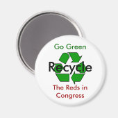 Aimant Devenez écolo - Recycler les rouges au Congrès (Recto/Verso)