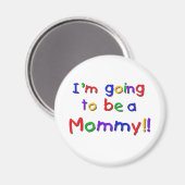 Aimant Devenir une maman couleur primaire (Recto/Verso)