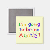 Aimant Devenir une Tante Couleurs primaires (Recto/Verso)