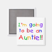 Aimant Devenir une Tante Couleurs primaires (Recto/Verso)