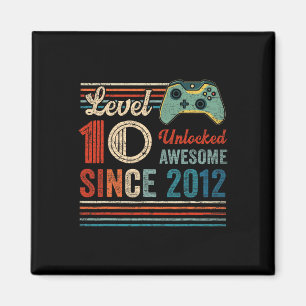 Aimant Déverrouillé Niveau 10 Anniversaire 10 ans Vidéo J
