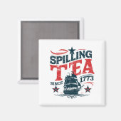 Aimant Déverser Le Thé Depuis 1773 4 juillet Funy (Recto/Verso)