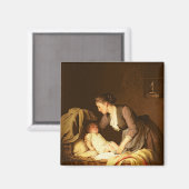 Aimant Dévêtir le bébé, 1880 (Recto/Verso)