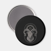 Aimant Devil Goat Pentagram Baphomet Satan Occult Satanic (Recto/Verso)