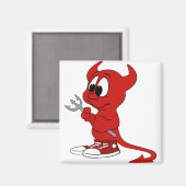 Aimant Devil Red Demon Cartoon Satan Evil Hell Heure (Recto/Verso)