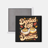 Aimant Deviled Egg Er Funny Retro Thanksgiving Food Quote (Recto/Verso)