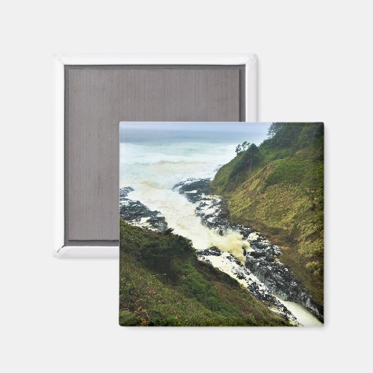 Aimant Devil's Churn, Cape Perpetua, Côte de l'Oregon (Recto/Verso)