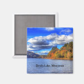 Aimant Devil's Lake, Wisconsin photo pittoresque (Recto/Verso)