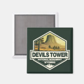 Aimant Devils Tower National Monument Voyage Art Vintage (Recto/Verso)