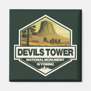 Aimant Devils Tower National Monument Voyage Art Vintage