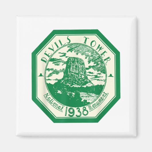 Aimant DEVILS TOWER National Park T Shirt Randonnée Tee W (Devant)