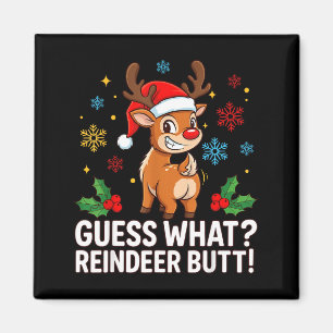 Aimant Devinez Quel Renne Fesses Drôle Noël Hommes Renne