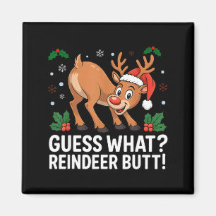Aimant Devinez Quel Renne Fesses Drôle Noël Hommes Renne