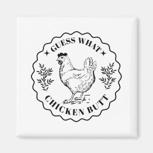 Aimant Devinez quoi - Poulet cul