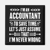 Aimant Devis comptable Humour Je suis comptable Impôt amu (Devant)