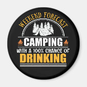 Aimant Devis de camping amusant (Devant)