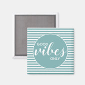 Aimant Devis de typographie Turquoise et blanche de Good (Recto/Verso)