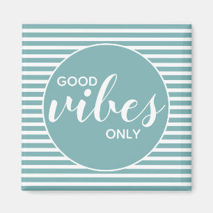 Aimant Devis de typographie Turquoise et blanche de Good