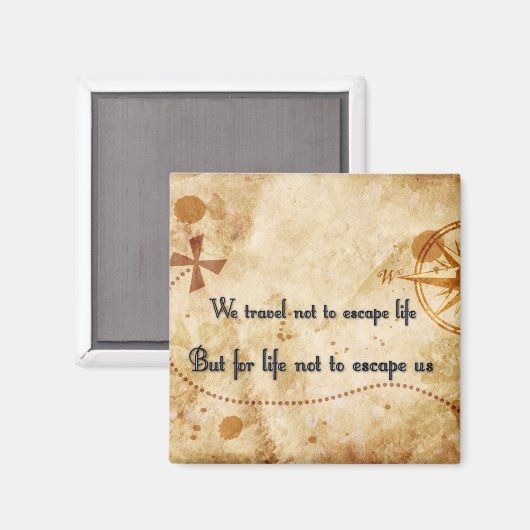 Aimant Devis de voyage (Recto/Verso)