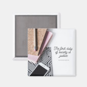 Aimant Devis inspirant de la Hamilton Justice Duty Societ (Recto/Verso)