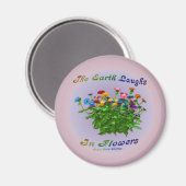 Aimant Devis inspirant Fleurs (Recto/Verso)