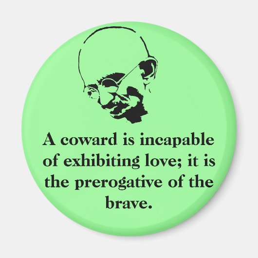 Aimant Devis Personnalisable Mohandas Gandhi (Devant)