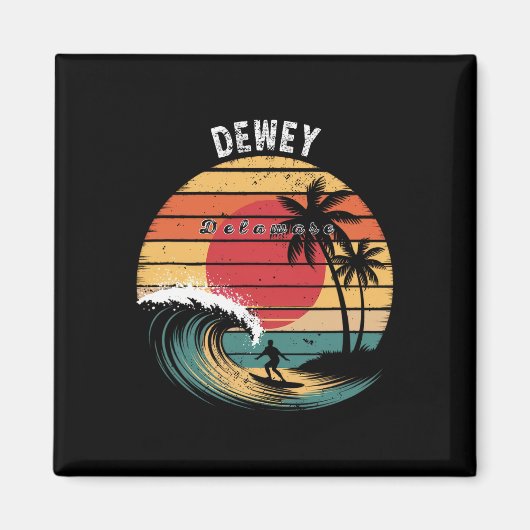 Aimant Dewey Beach Delaware Plage Surfing (Devant)