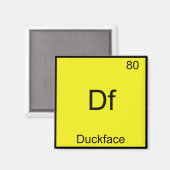 Aimant Df - Symbole d'élément de canard visage Mème Drôle (Recto/Verso)