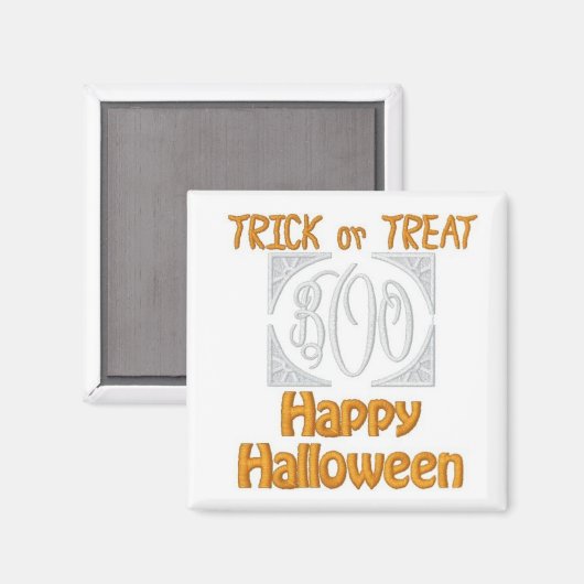 Aimant d'Halloween (aspect brodé) (Recto/Verso)