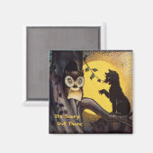 Aimant d'Halloween de Chat (Recto/Verso)