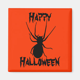 Aimant d'Halloween noir Déplaisant araignée