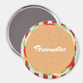 Aimant d'hamburger d'amusement (Recto/Verso)