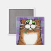 Aimant d'herbe à manger au chat (Recto/Verso)