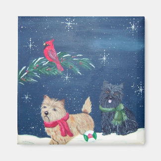 Aimant d'hiver Cairn Terrier