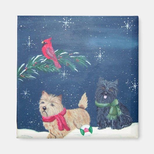 Aimant d'hiver Cairn Terrier (Devant)