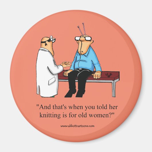 Aimant d'Humour de Tricot drôle (Devant)