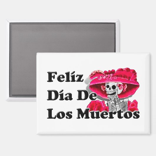 Aimant Dia De Los Muertos (La Catrina) (Recto/Verso)