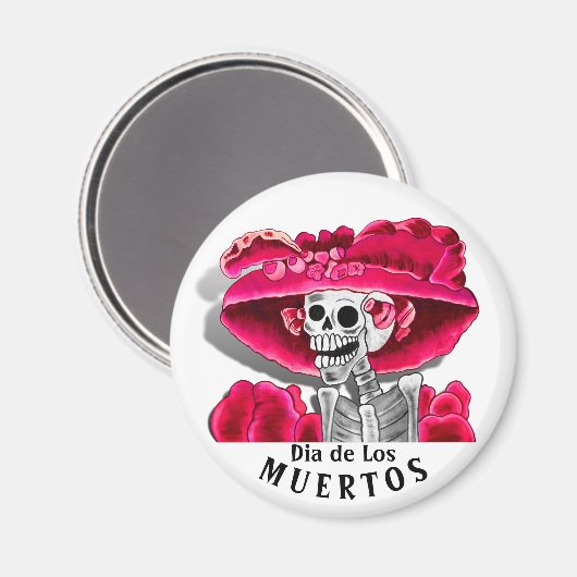 Aimant Dia De Los Muertos (La Catrina) (Recto/Verso)