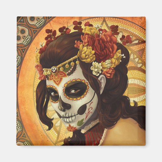 Aimant Dia De Los Muertos Throw Pillow (Devant)