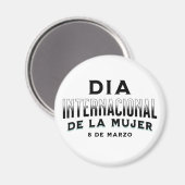 Aimant Día Internacional de la Mujer | Journée de la femm (Recto/Verso)
