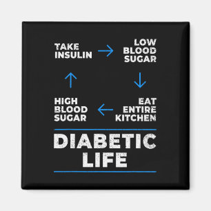 Aimant Diabète Cycle de vie amusant Sensibilisation au di