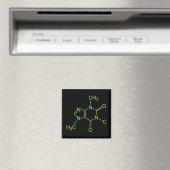 Aimant Diagramme chimique de la molécule de caféine (In Situ (Lave-vaisselle))