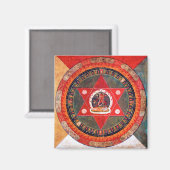 Aimant Diagramme cosmique Mandala pour la méditation (Recto/Verso)