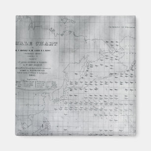Aimant Diagramme de baleine du North Pacific, 1851